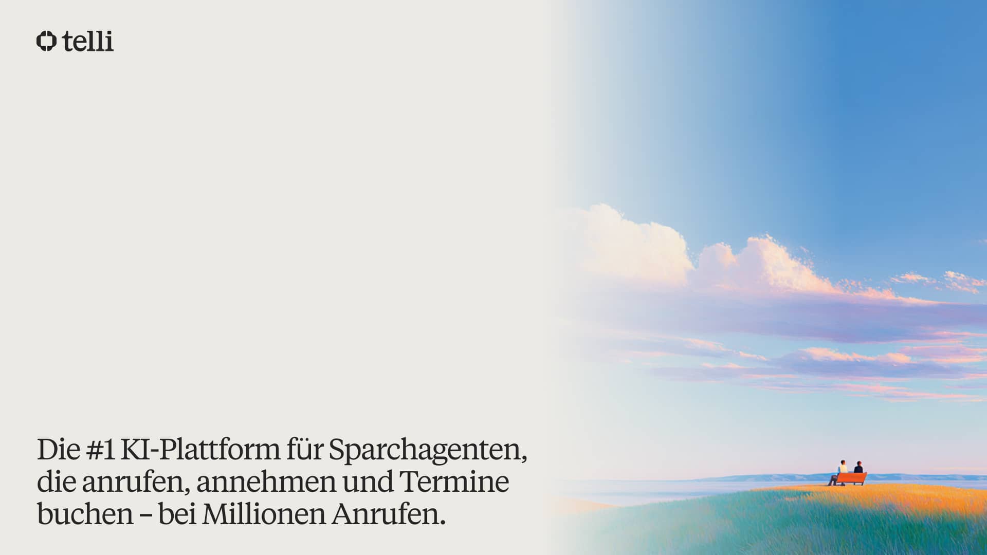 Die #1 KI-Plattform für Sparchagenten, die anrufen, annehmen und Termine buchen – bei Millionen Anrufen.